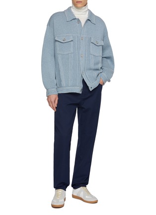 Figure View - Click To Enlarge - BARRIE - Oversized Cotton Cashmere Jacket