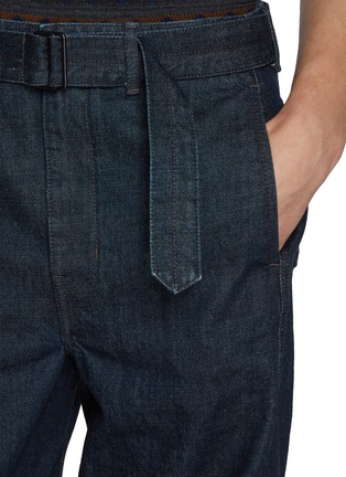 - LEMAIRE - Twisted Leg Belted Cotton Denim Jeans
