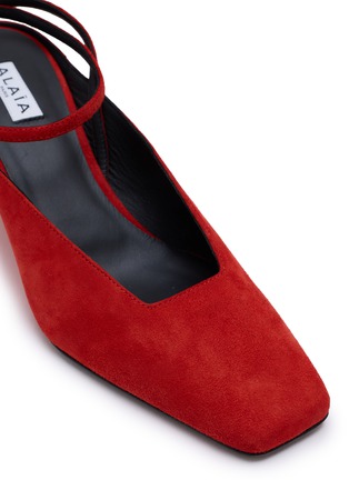 Detail View - Click To Enlarge - ALAÏA - 60 Wedge Suede Mules