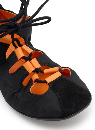 Detail View - Click To Enlarge - ALAÏA - Suede Nylon Ballet Sneakers