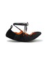 ALAÏA Suede Nylon Ballet Sneakers
