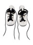 Detail View - Click To Enlarge - ALAÏA - Fold Laced Leather Flats
