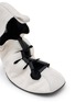 Detail View - Click To Enlarge - ALAÏA - Fold Laced Leather Flats