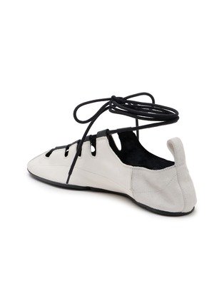  - ALAÏA - Fold Laced Leather Flats