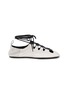 Main View - Click To Enlarge - ALAÏA - Fold Laced Leather Flats