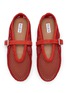 Detail View - Click To Enlarge - ALAÏA - La Ballerine Suede Mesh Mary Jane Flats