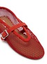 Detail View - Click To Enlarge - ALAÏA - La Ballerine Suede Mesh Mary Jane Flats