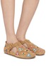Figure View - Click To Enlarge - BAZISZT SHOES - Pitti Embroidered Suede Clogs
