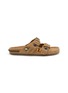 BAZISZT SHOES Sambla Two Strap Suede Sandals