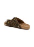  - BAZISZT SHOES - Flat Fringed Beaded Two-Strap Suede Sandals