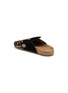  - BAZISZT SHOES - Flat Embroidered Palm Motif Suede Clogs