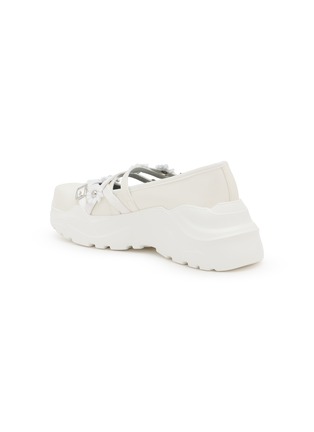  - AKIKOAOKI - Floral Platformed Leather Mary Jane