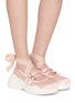 Figure View - Click To Enlarge - AKIKOAOKI - Giselle Platform Lace Up Women's Sneakers