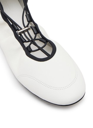 Detail View - Click To Enlarge - PEDDER RED - Rae Leather Ballerina Flats