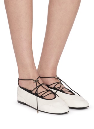 Figure View - Click To Enlarge - PEDDER RED - Rae Leather Ballerina Flats