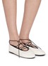 Figure View - Click To Enlarge - PEDDER RED - Rae Leather Ballerina Flats