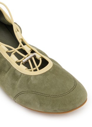 Detail View - Click To Enlarge - PEDDER RED - Rae Suede Ballerina Flats