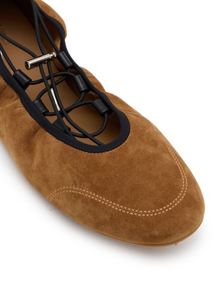Detail View - Click To Enlarge - PEDDER RED - Rae Suede Ballerina Flats