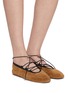 Figure View - Click To Enlarge - PEDDER RED - Rae Suede Ballerina Flats