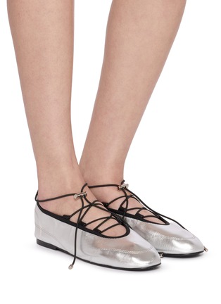 Figure View - Click To Enlarge - PEDDER RED - Rae Leather Ballerina Flats