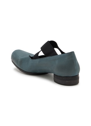  - UMA WANG - Crisscross Elastic Band Leather Ballerina Pumps