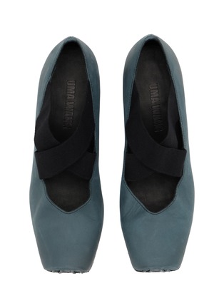 Detail View - Click To Enlarge - UMA WANG - 45 Crisscross Elastic Band Leather Ballerina Pumps