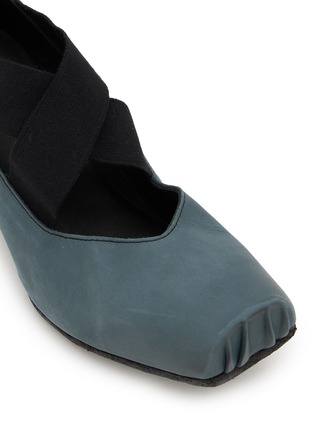 Detail View - Click To Enlarge - UMA WANG - 45 Crisscross Elastic Band Leather Ballerina Pumps