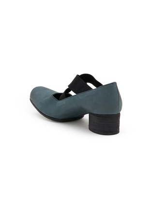  - UMA WANG - 45 Crisscross Elastic Band Leather Ballerina Pumps