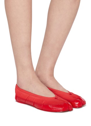 Figure View - Click To Enlarge - MAISON MARGIELA - Tabi Leather Ballerina Flats