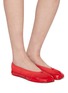 Figure View - Click To Enlarge - MAISON MARGIELA - Tabi Leather Ballerina Flats