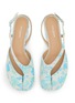 Detail View - Click To Enlarge - MAISON MARGIELA - Tabi Sunfaded Flower Print Suede Slingback Flats