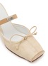 Detail View - Click To Enlarge - MM6 MAISON MARGIELA - 80 Square Toe Suede Ballerina Mules