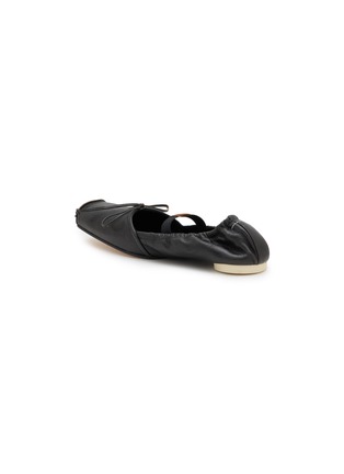  - MM6 MAISON MARGIELA - Square Toe Leather Ballerina Flats
