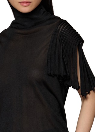  - ALAÏA - Godet High Neck Sheer Top
