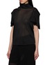 Front View - Click To Enlarge - ALAÏA - Godet High Neck Sheer Top