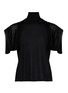 ALAÏA Godet High Neck Sheer Top