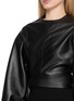  - ALAÏA - Belted Long Sleeve Leather Top