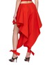 Back View - Click To Enlarge - ALAÏA - Asymmetrical Drape Tied Cotton Pants