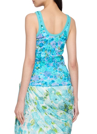 Back View - Click To Enlarge - CHLOÉ - Sleeveless Tropical Flower Print Ribbed Knit Tank Top