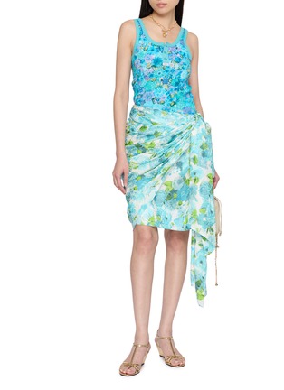 Figure View - Click To Enlarge - CHLOÉ - Sleeveless Tropical Flower Print Ribbed Knit Tank Top