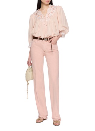 Figure View - Click To Enlarge - CHLOÉ - Garment Dyed Straight Leg Jeans