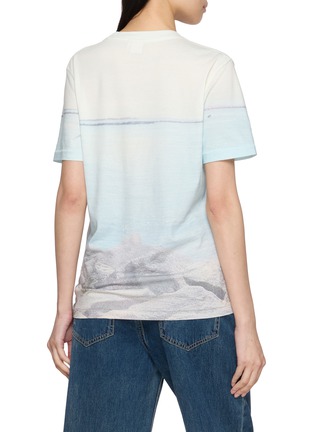 Back View - Click To Enlarge - CHLOÉ - Seaside Picture Print Logo Cotton Jersey T-Shirt