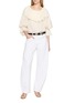 Figure View - Click To Enlarge - CHLOÉ - Long Sleeve Ruffled Open Round Neck Silk Blouse