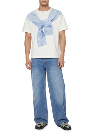 Figure View - Click To Enlarge - WE11DONE - Tied Shirt Print T-Shirt