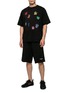 Figure View - Click To Enlarge - WE11DONE - Raw Edge Logo Sweatshorts