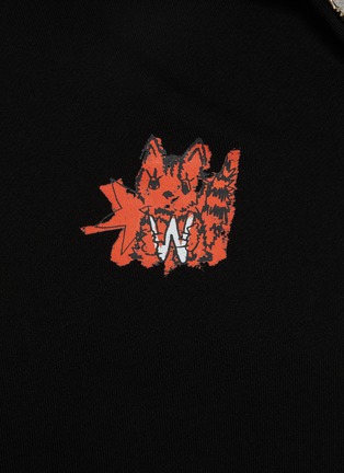  - WE11DONE - Monster Sticker Zip Up Hoodie