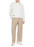 Figure View - Click To Enlarge - KANEMASA PHIL - Elasticated Waist Pintuck Cotton Pants