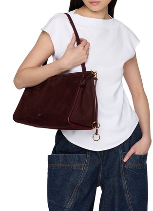 Figure View - Click To Enlarge - ALAÏA - Le Click Pocket 35 Suede Hobo Bag