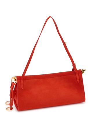 Detail View - Click To Enlarge - ALAÏA - Medium Le Click East West Suede Hobo Bag