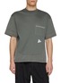 AND WANDER Combi Cotton Nylon T-shirt